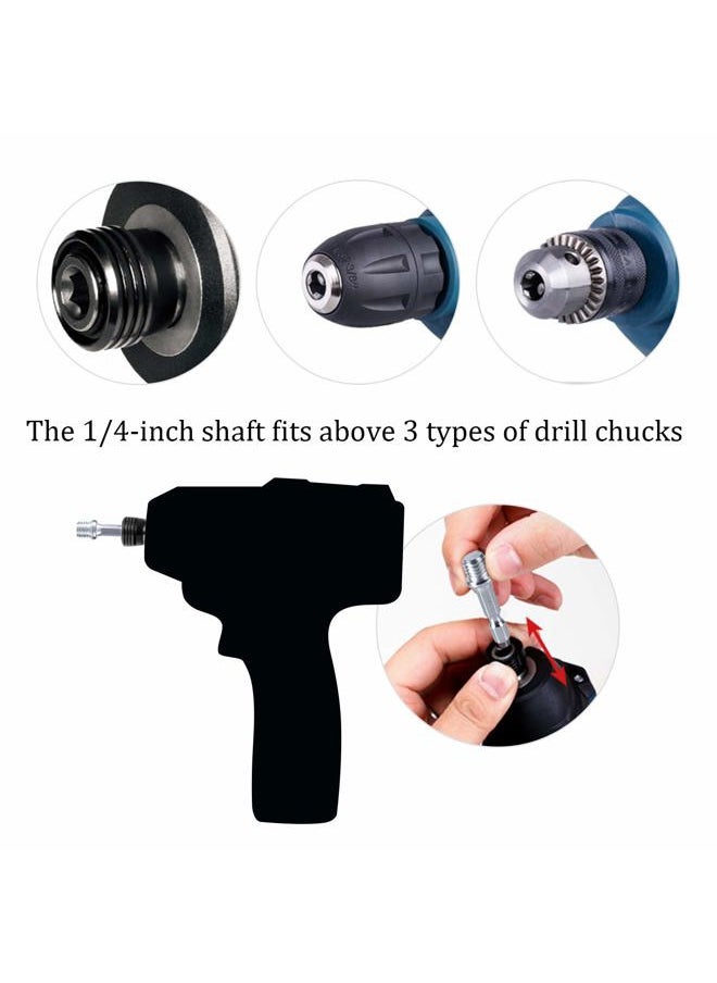 Kichwit 4 Inch Drill Power Brush Tile Scrubber Scouring Pads Cleaning Kit, Includes Attachment, Heavy Duty Household Cleaning Tool (Drill NOT Included)  - Image 4