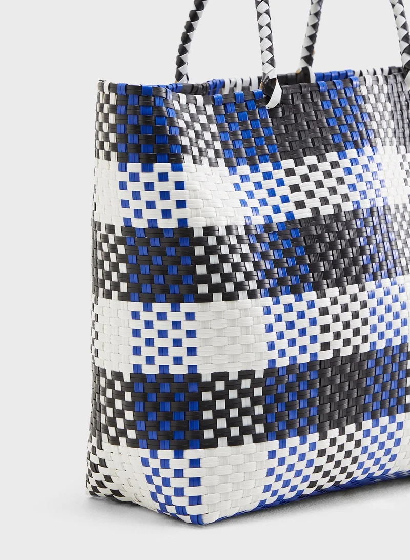 FOREVER 21 Plastic Woven Tote