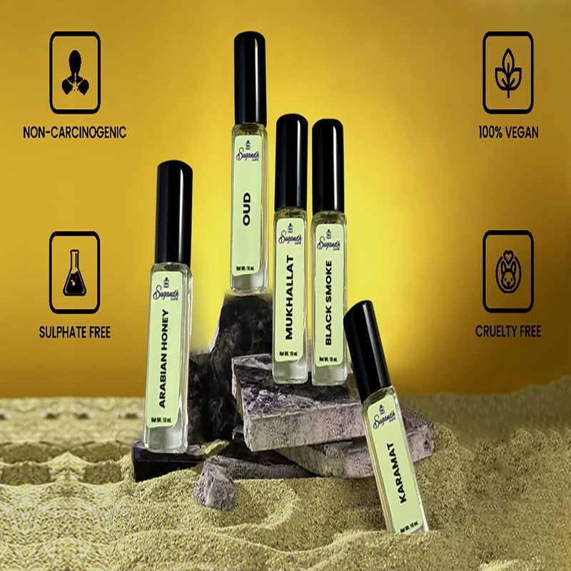 Sugandh Cafe Sugandh Cafe Arabic Collection 10ml Pack of 5 Long Lasting Eau De Parfum  - Image 3