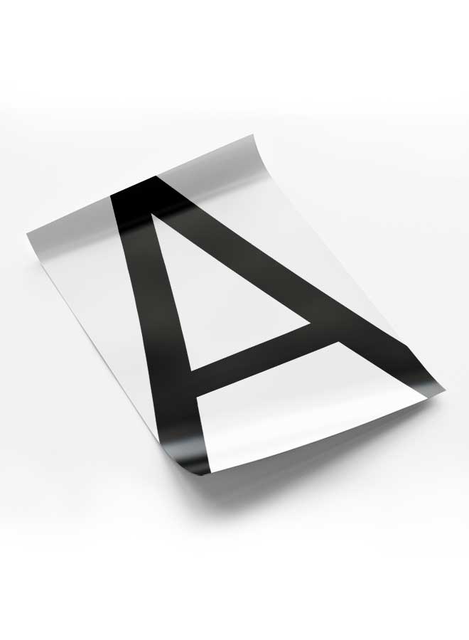 LOWHA Poster Painting Art With Four Separate Pieces Of Double-Sided Stickers Blank Letter A For Home Bedroom Living Room And Office Decor  - Image 1