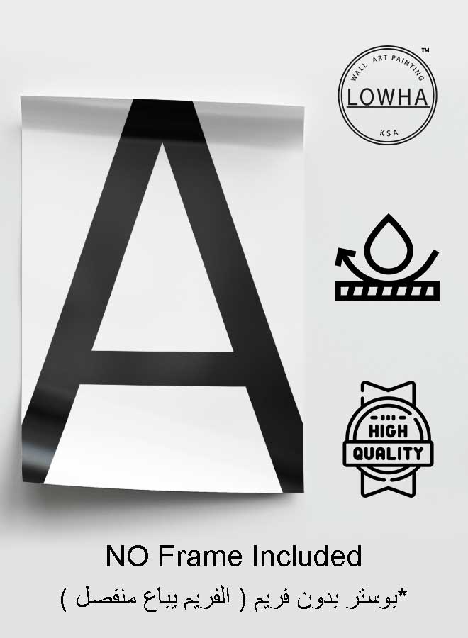 LOWHA Poster Painting Art With Four Separate Pieces Of Double-Sided Stickers Blank Letter A For Home Bedroom Living Room And Office Decor  - Image 3