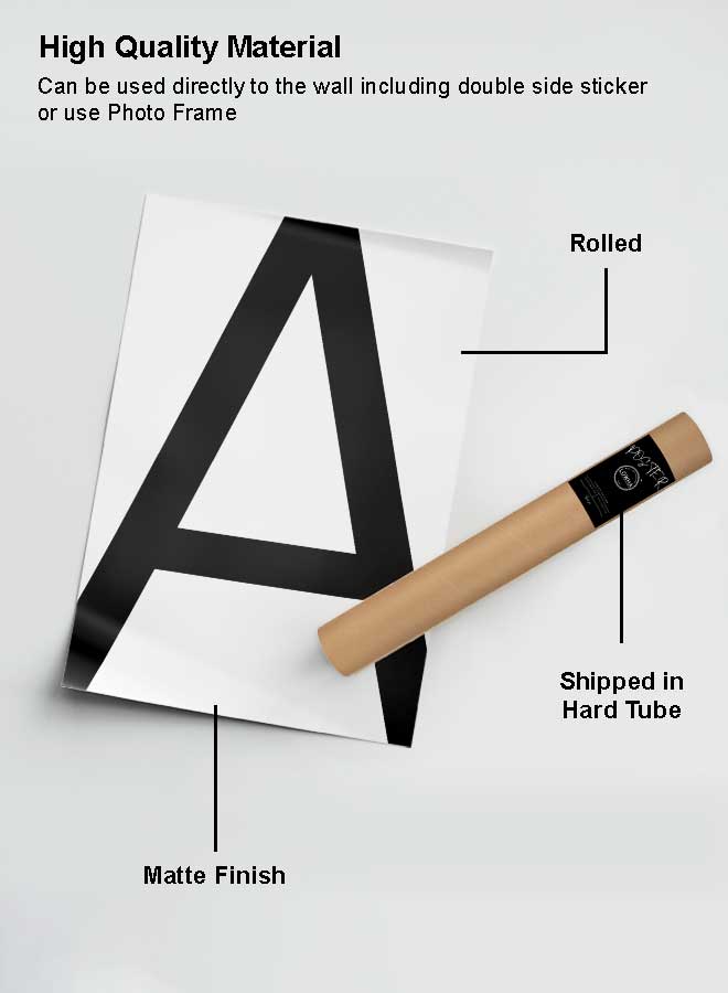 LOWHA Poster Painting Art With Four Separate Pieces Of Double-Sided Stickers Blank Letter A For Home Bedroom Living Room And Office Decor  - Image 2