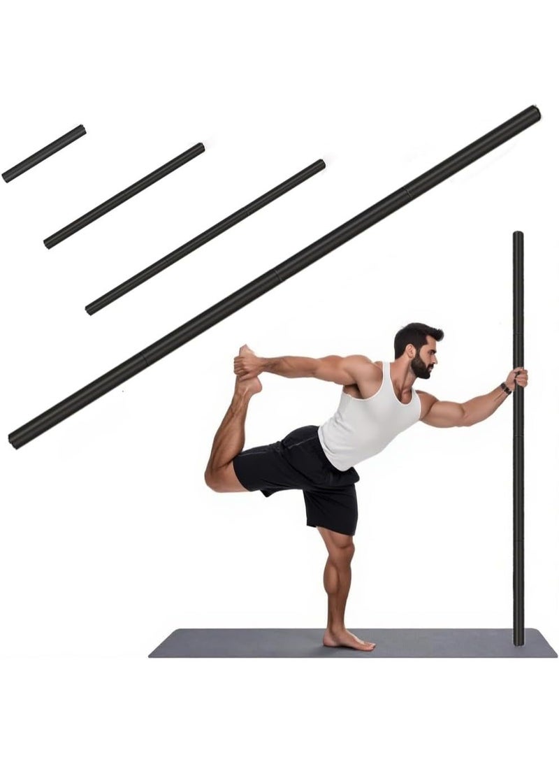 Yoga Stick 5 ft Sturdy Steel, Adjustable Stretching for Flexibility and Balance, Versatile Exercise Stick with 4 Steel Rods u0026 Foam Handles for Fitness, Rehabilitation, and Posture - Image 1