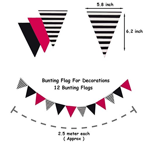 TOYXE Bachelorette Party Bride to Be Banner with Matching Bunting Flags and Photo Booth Props - Image 2