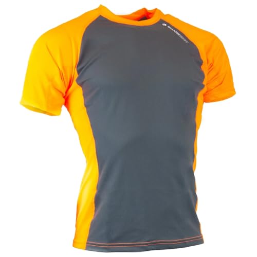 Sharkskin Rapid Dry Rashie, Short Sleeve Top, Lightweight Swimsuit Top with Sun Protection and Water-Repellent Technology, Black/Charcoal, Medium - Image 5