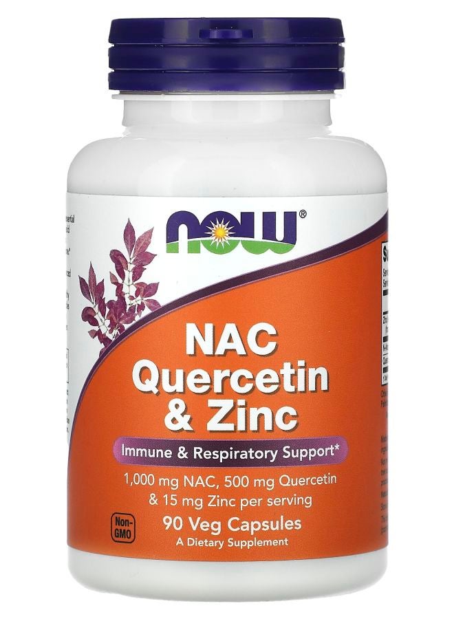now NAC Quercetin & Zinc 90 Veg Capsules