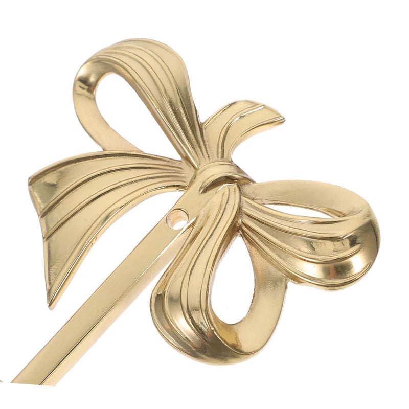 Large Brass Bow Wall Hook Gold Ribbon Towel Hat Hanger for Bathroom Bedroom Nursery - Image 4