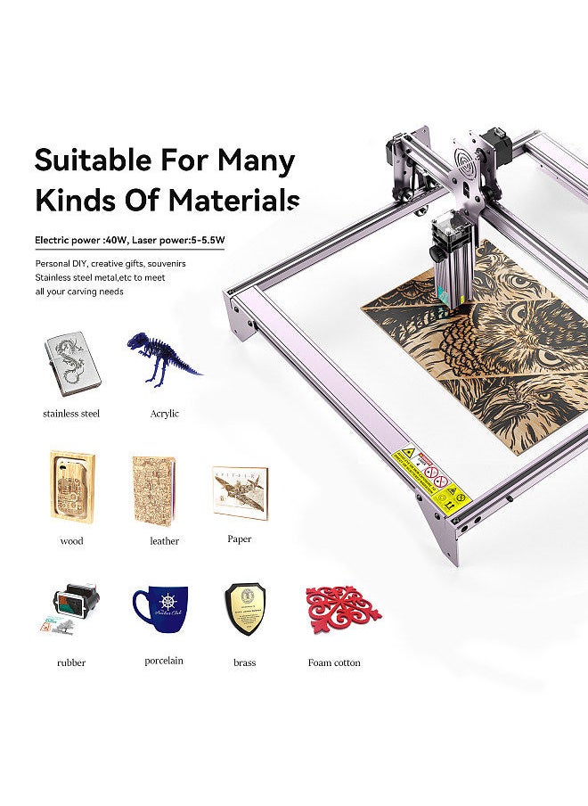 ATOMSTACK - A5 Pro Upgrade Laser Engraver 40W CNC Desktop DIY Laser Engraving Cutting Machine with 410x400 Engraving Area Fixed-Focus Ultra-thin Laser - Image 1