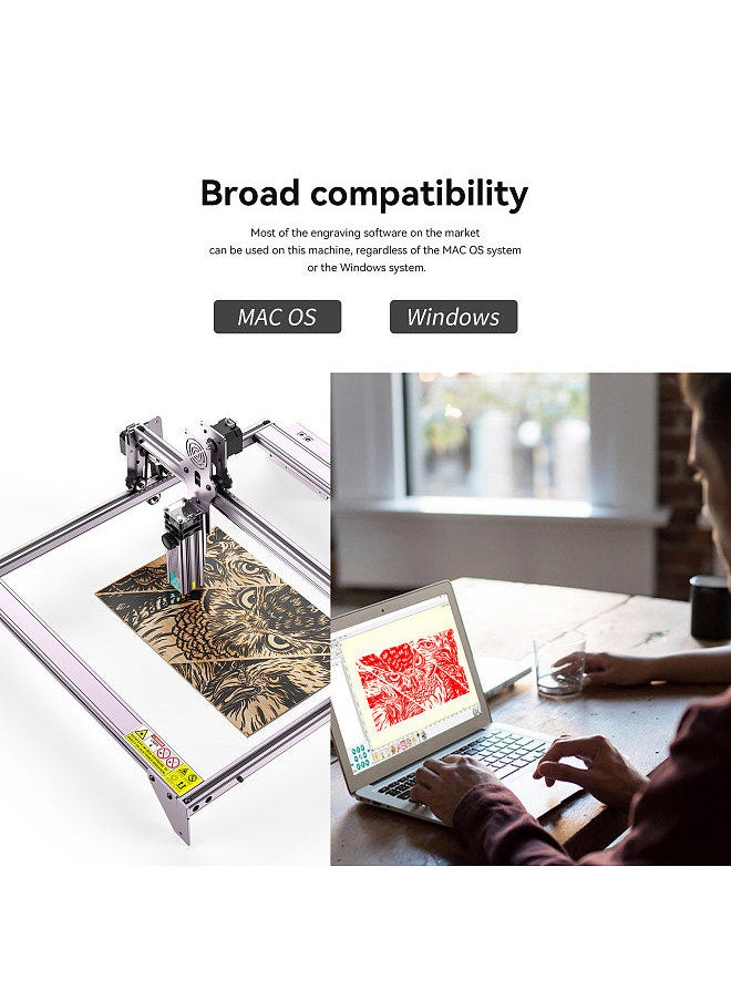 ATOMSTACK - A5 Pro Upgrade Laser Engraver 40W CNC Desktop DIY Laser Engraving Cutting Machine with 410x400 Engraving Area Fixed-Focus Ultra-thin Laser - Image 1