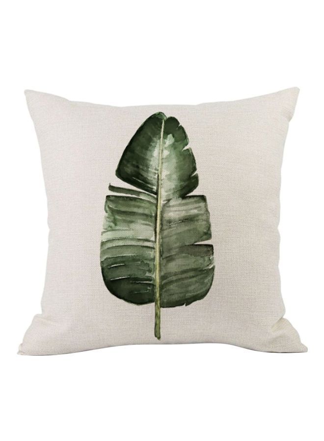 NIBEMINENT Natural Ink Painting Cushion Cover White/Green 45x45cm