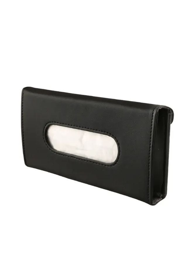 Black Car Sun Visor Tissue Box Holder 1pc - Image 1