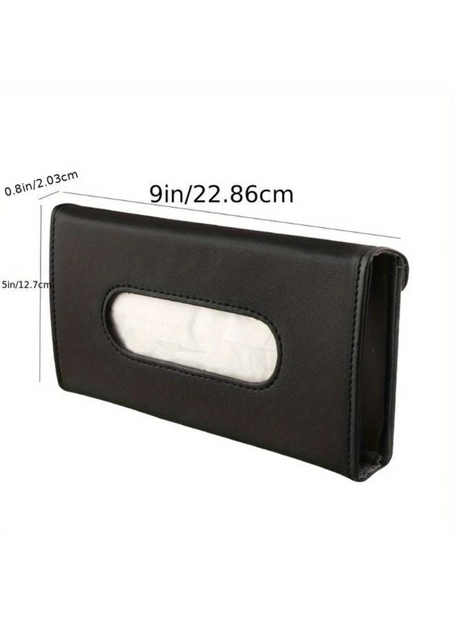 Black Car Sun Visor Tissue Box Holder 1pc - Image 4