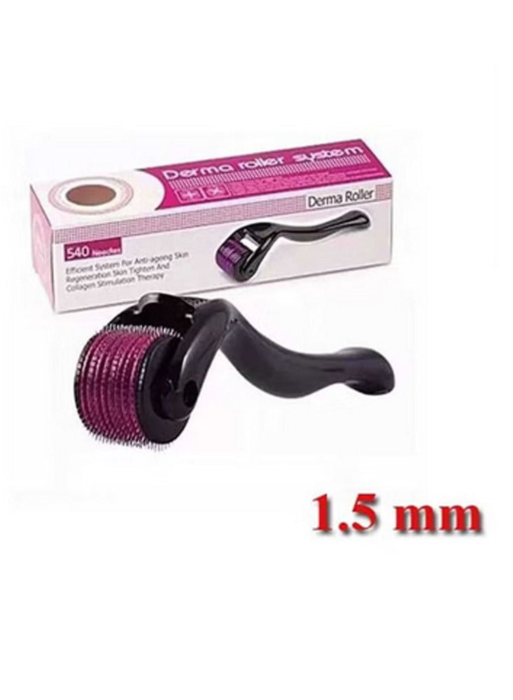 Derma Titanium Micro Needle Derma Roller Black/Pink 1.5ML - Image 1