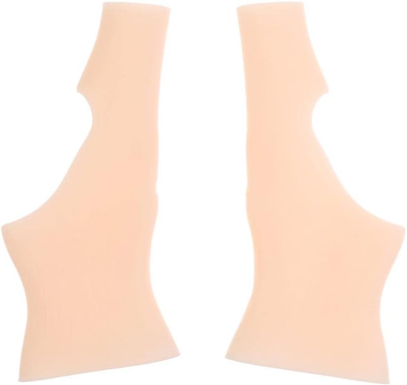 klarako 1Pair Silicone Gel Thumb Wrist Support Therapy Gloves Tenosynovitis Spasms Pain Relief  Nude - Image 1