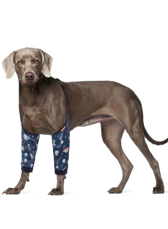 ROZKITCH Dog Surgery Recovery Sleeve for Front Legs, Pet Prevent Licking Wound Elbow Brace Protector, Dog Leg Sleeve to Stop Licking Cone Collar Alternative for Sprain ACL CCL Arthritis Blue 3XL - Image 1