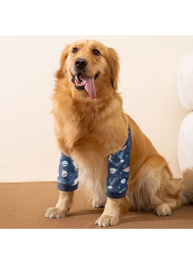 ROZKITCH Dog Surgery Recovery Sleeve for Front Legs, Pet Prevent Licking Wound Elbow Brace Protector, Dog Leg Sleeve to Stop Licking Cone Collar Alternative for Sprain ACL CCL Arthritis Blue 3XL - Image 5