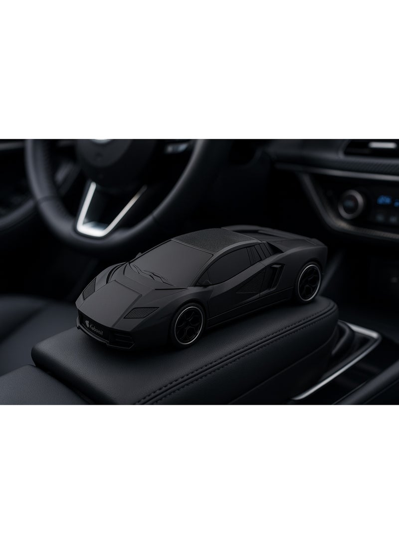 Kisonli B6 Car-Shaped Speaker Bluetooth – Unique Design, 1800mAh Battery, 5W Stereo Sound, Supports Radio, TF Card, and U Disk – Playtime from 4 to 8 Hours – Black Color - Image 3