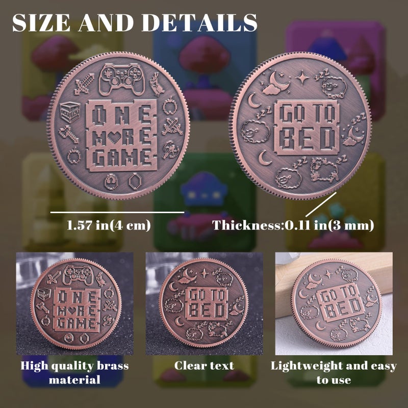 LParkin Ultimate Gamer Gift for Men - Double Sided Decision Maker Coin for Boyfriend, Husband & Gamers | Stress-Relieving Gaming Accessories for Birthday, Christmas & Valentines Day, Gamer Stocking Stuffer - Image 2