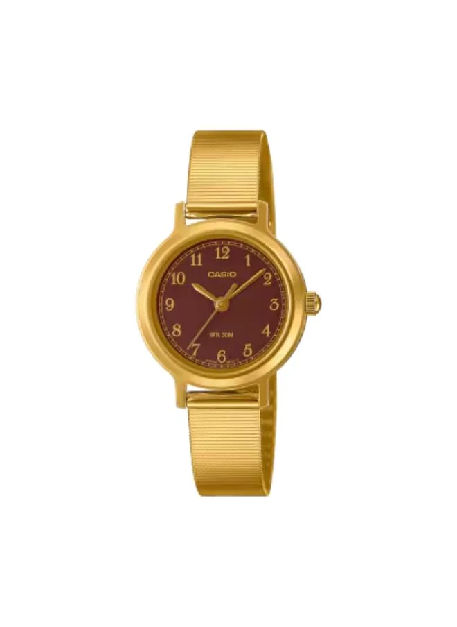 كاسيو Women's Analog Display Watch With Silver Stainless Steel Mesh  Strap - LTP-B170G-5BVDF