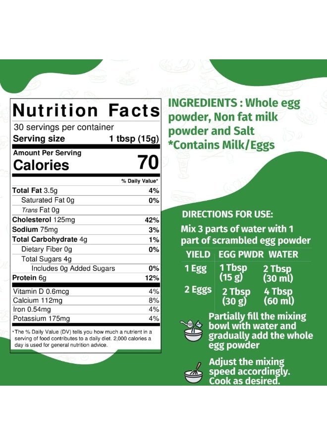 Eggylicious Scrambled Egg Powder - 1 lb Jar - Image 3