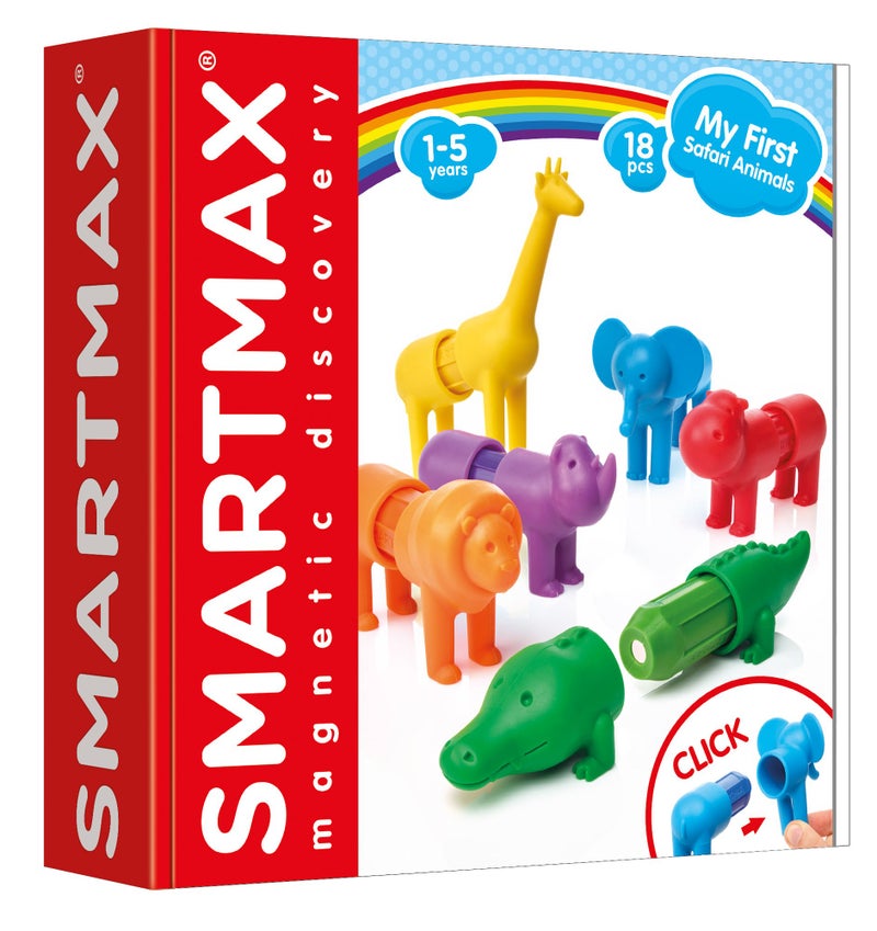 SmartMax مجموعة بناء الحيوانات البرية الذكية ماكس - أول حيوانات سفاري مع مغناطيس للأطفال من عمر 15 سنة - Image 3