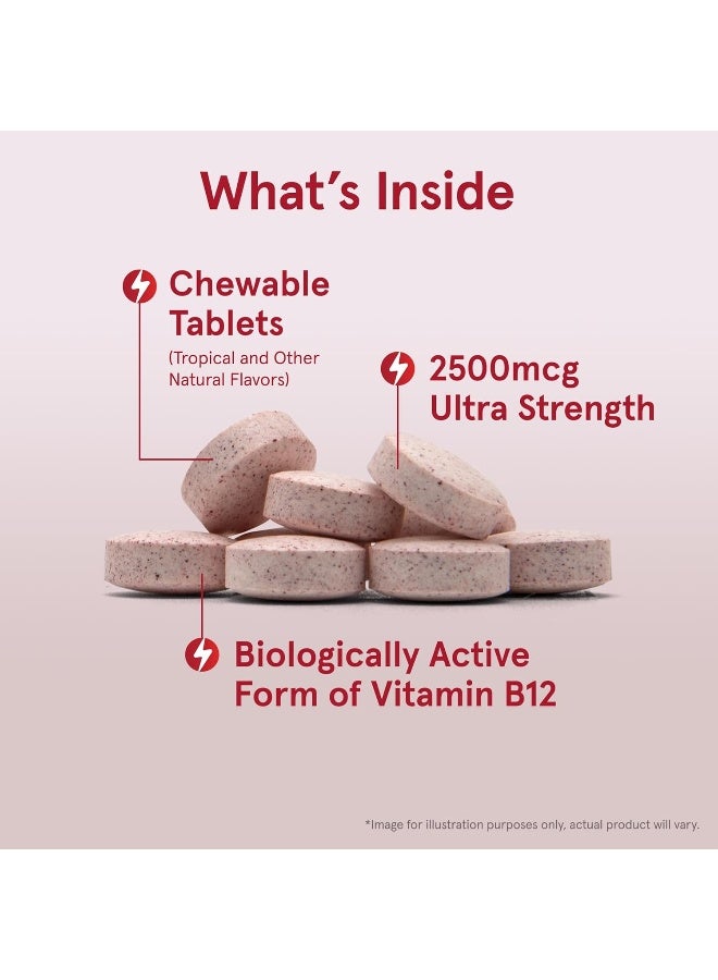 jarrow formulas Ultra Strength Methyl B-12 Chewable Tablets for Energy - Image 3