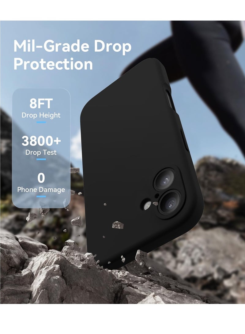 ELTRAZONE Compatible with iPhone 16 Plus Case, Silicone Upgraded [Camera Protection], [Compatible with MagSafe], Anti-Scratch Microfiber Lining Inside with 2 Screen Protectors – Black - Image 3