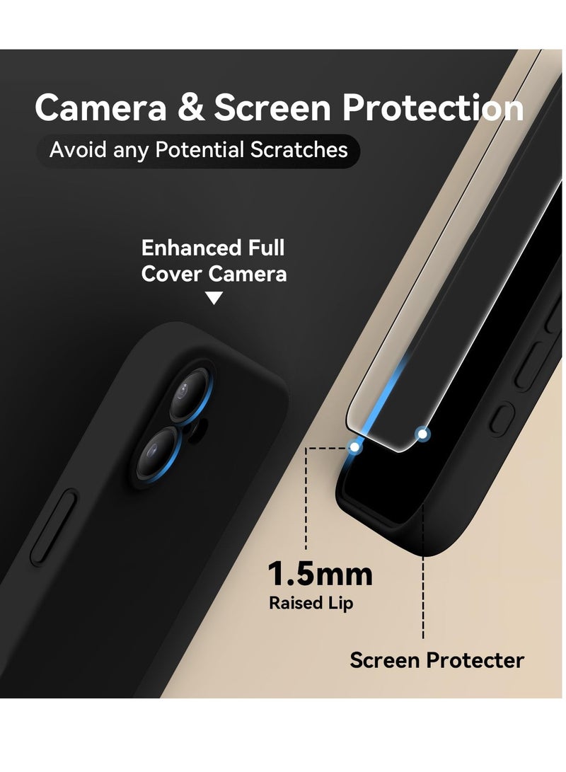 ELTRAZONE Compatible with iPhone 16 Plus Case, Silicone Upgraded [Camera Protection], [Compatible with MagSafe], Anti-Scratch Microfiber Lining Inside with 2 Screen Protectors – Black - Image 5