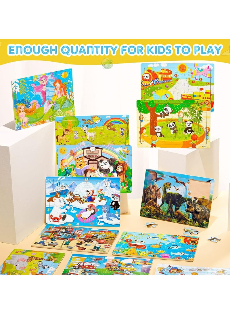 CMGTYYD. 12 حزمة ألغاز للأطفال من سن 3 إلى 8 سنوات، 30 قطعة من الألغاز الخشبية للأطفال الصغار، ألعاب تعليمية للأطفال والفتيات والفتيان - Image 3