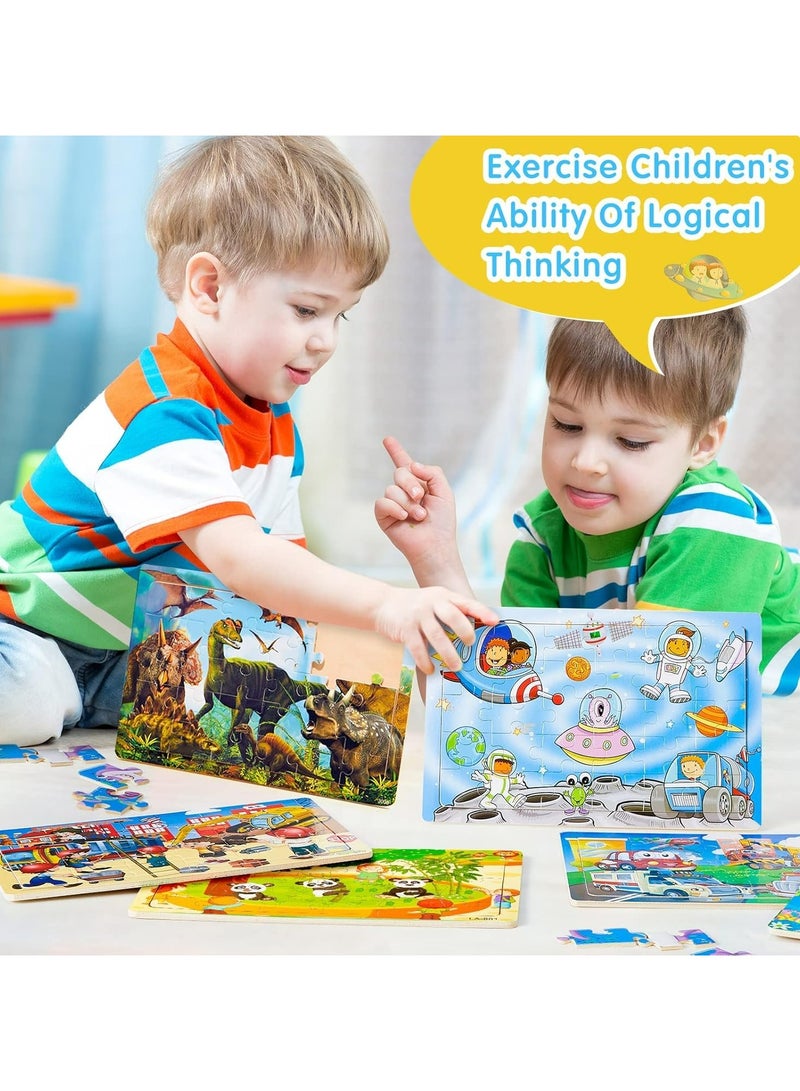 CMGTYYD. 12 حزمة ألغاز للأطفال من سن 3 إلى 8 سنوات، 30 قطعة من الألغاز الخشبية للأطفال الصغار، ألعاب تعليمية للأطفال والفتيات والفتيان - Image 5