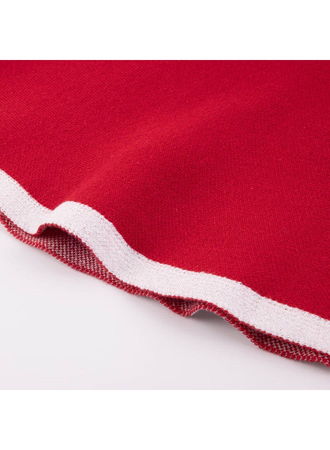 Souhait New Year Girls' Knitted Set  Spring Children's Sweater Dress Classic Red Size 140 - Image 2
