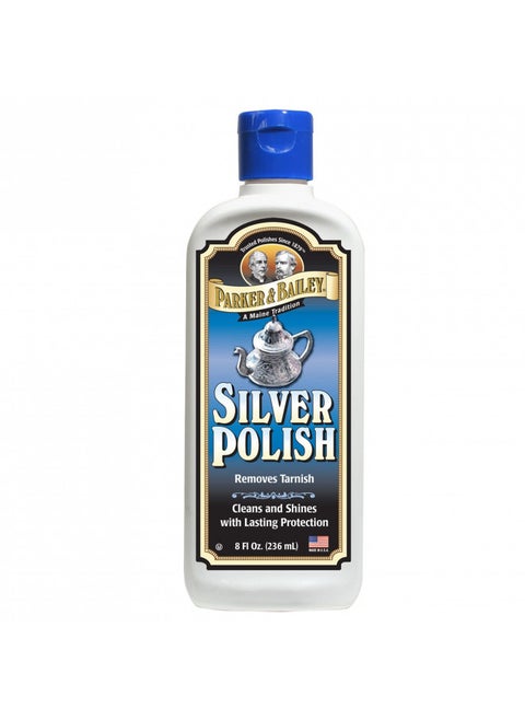 PARKER & BAILEY Silver Polish - Silver Polish Cleaner and Polish Tarnish Remover Jewelry Cleaner Metal Polish Cream for Polishing Antique Decor Pans Utensils Furniture 8 Oz Bottle
