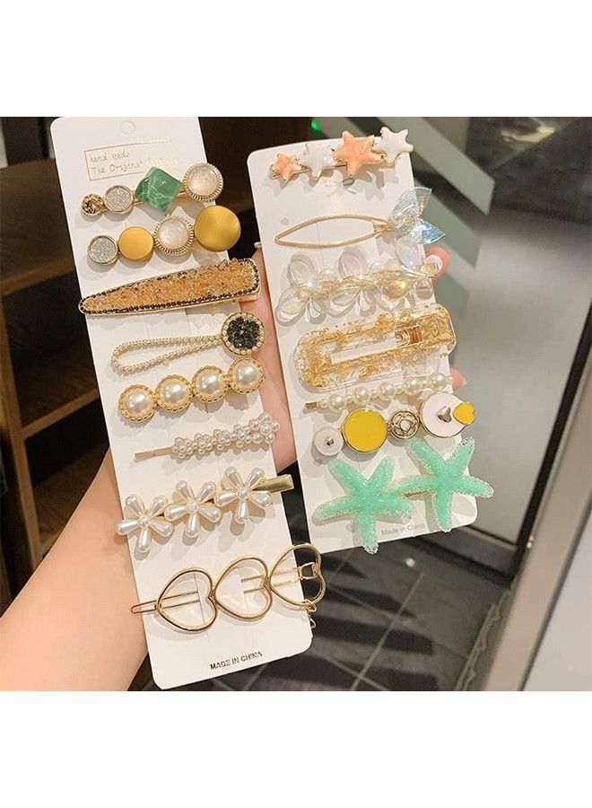 HOMEMATES 14 Piece Korean Style Pearl Barrettes Women - Image 3