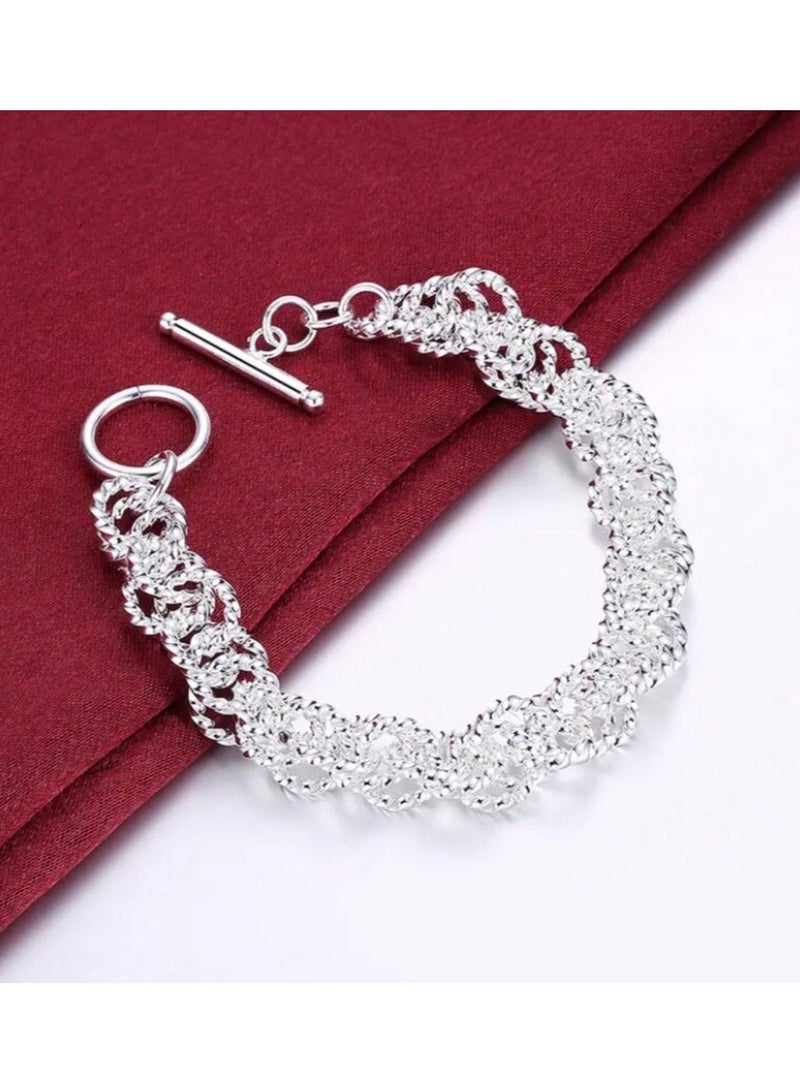 نونز أب اسوارة نسائية مطلية بالفضة الخالصة 925 - Image 1