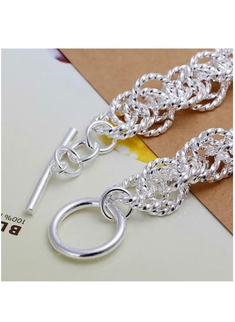 نونز أب اسوارة نسائية مطلية بالفضة الخالصة 925 - Image 5