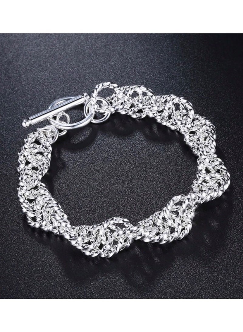 نونز أب اسوارة نسائية مطلية بالفضة الخالصة 925 - Image 3