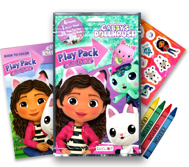 Bendon Gabby's Dollhouse Coloring Acitivty Book Set for Kids, Girls - Bundle with PlayPack, Kids Coloring Book and More - Image 4