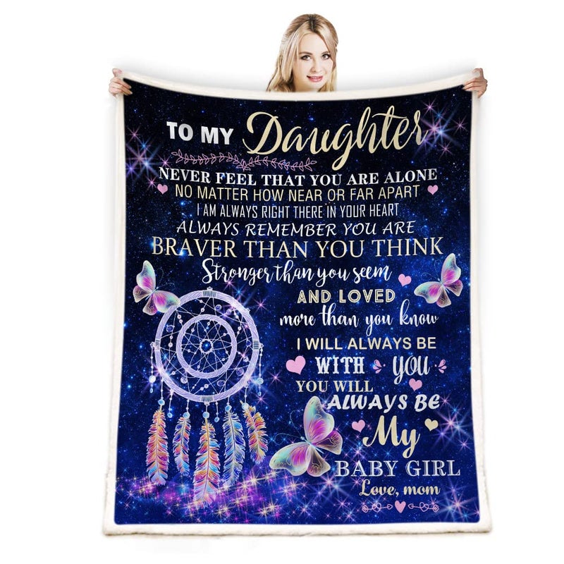 Juirnost Mother to Daughter Gifts Birthday Blanket for Daughter