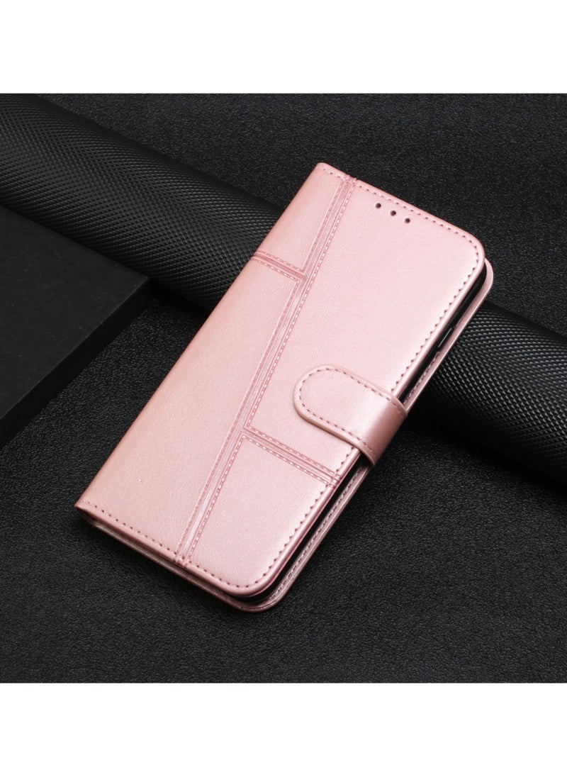 Generic - For Infinix Smart 9 Cover,Protective Infinix Smart 9 Case Premium Leather Wallet Case with Card Holder Kickstand Magnetic Closure Flip Folio Case Cover for Infinix Smart 9,Pink - Image 1