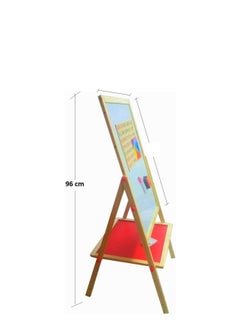 Generic Kids Writing Board: Portable Double-Sided Wooden Easel with Whiteboard & Chalkboard, Adjustable Drawing Stand - Ideal Gift for Toddlers  - Image 5