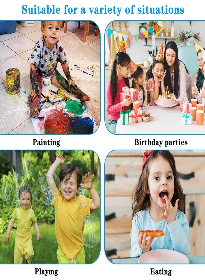 APLZGMG 2 Pcs Waterproof Kids Aprons for Painting, Adjustable Painting Apron, Kids Paintings Apron with Large Pockets, Durable Girls Boys Kid Aged 6-8 Aprons for Art and Cooking Kitchen (Gray-White and Black) - Image 4
