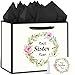 Woosytoo Bestie Birthday Gift Bags for Girls Sister Party Decoration with Greeting Card Tissue Paper - Image 1