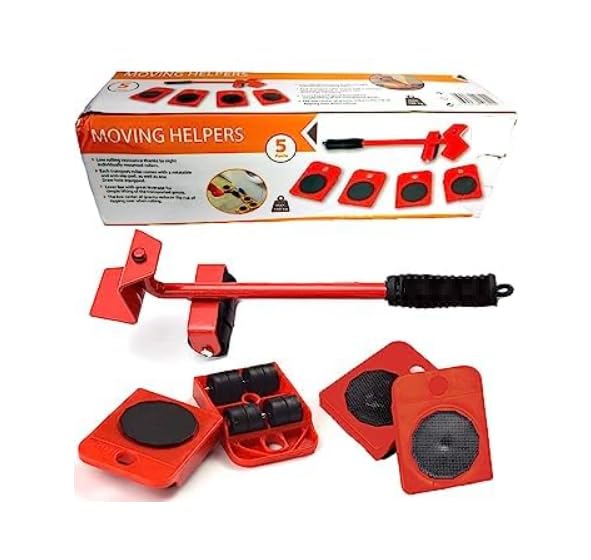 ONEFLESH ONEFLESH Heavy Duty Furniture Lifting Moving Tool with Wheel Pads Easy and Safe Moving Slider Tools Ideal for Shifting Washing Machines Fridge Sofa and Wardrobes Multicolor Set of 1  - Image 1