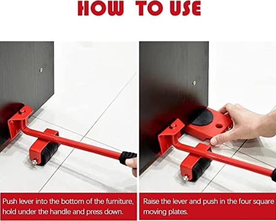 ONEFLESH ONEFLESH Heavy Duty Furniture Lifting Moving Tool with Wheel Pads Easy and Safe Moving Slider Tools Ideal for Shifting Washing Machines Fridge Sofa and Wardrobes Multicolor Set of 1  - Image 5