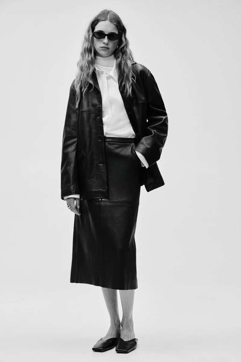 H&M Leather pencil skirt