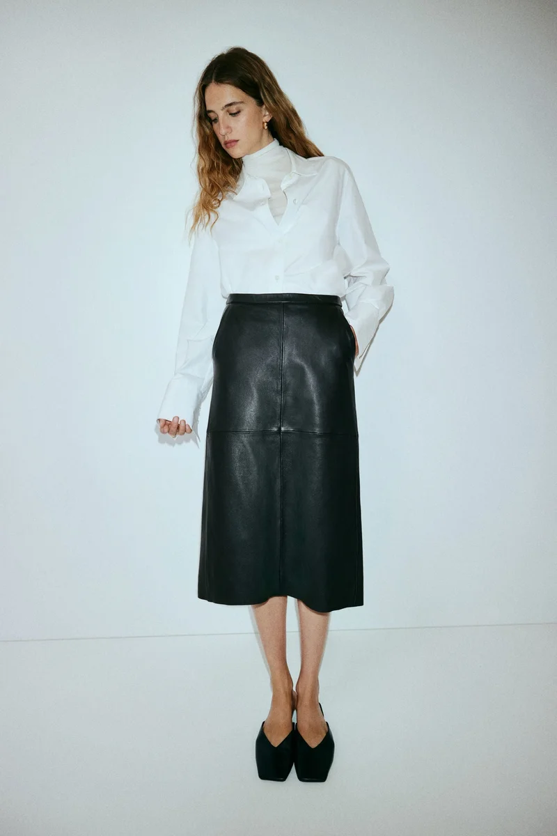 H&M Leather pencil skirt