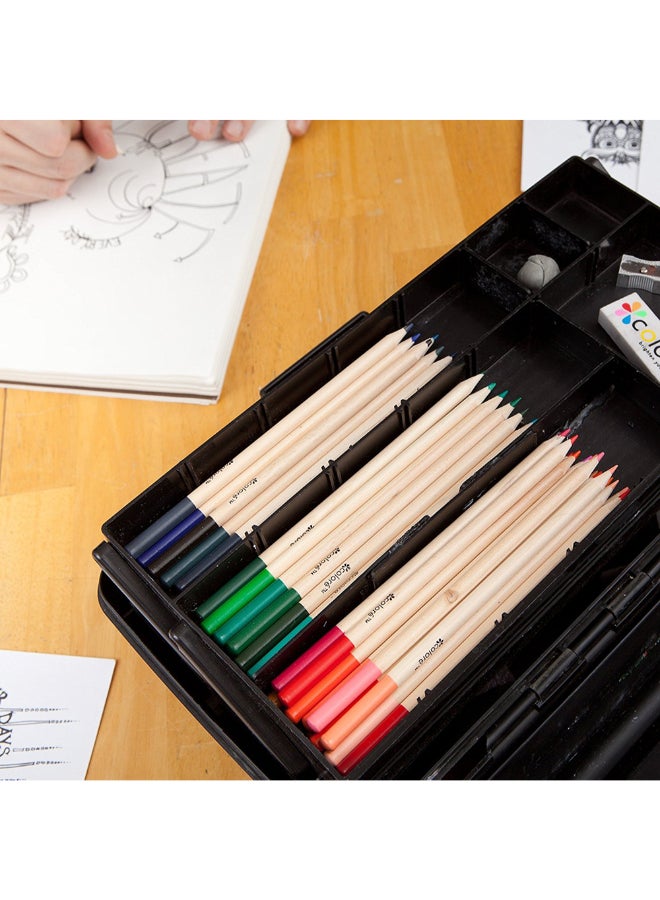 60-Piece Wooden d Drawing Pencil Set multicolour - Image 4