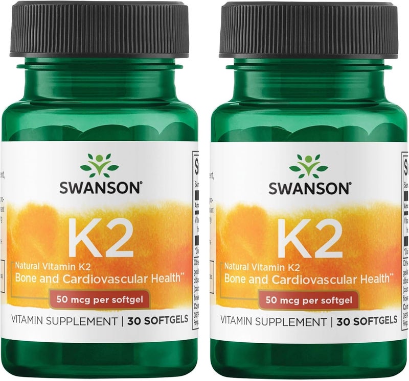 SWANSON Vitamin K2 Softgels 50 mcg, 2 Pack - Image 1