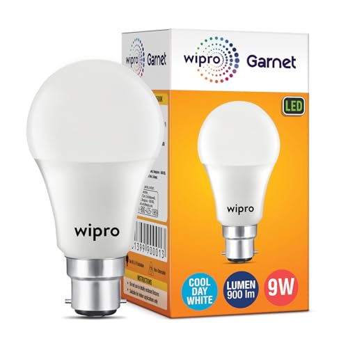 Wipro Garnet 9W LED Bulb for Home & Office |Cool Day White (6500K) | B22 Base|220 degree Light coverage |4Kv Surge Protection |400V High Voltage Protection |Energy Efficient | Pack of 10 - Image 2