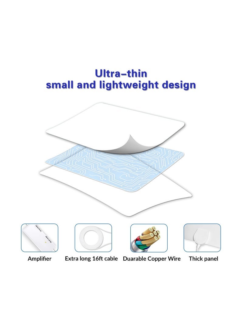 SYOSI 4K 1080p Digital TV Antenna, HD TV Digital Antenna with Signal Booster Smart TV Supported Digital Antenna Free Local Channel TV Antenna for Smart TV and All Older TV's -Signal Booster 16FT Cable - Image 5